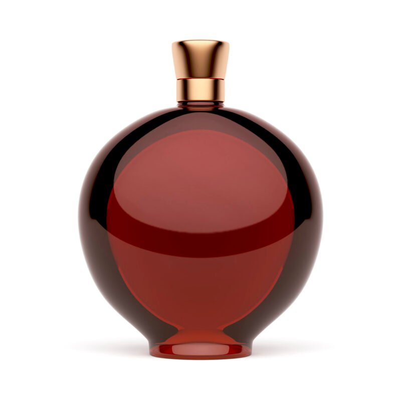 Red alcohol bottle